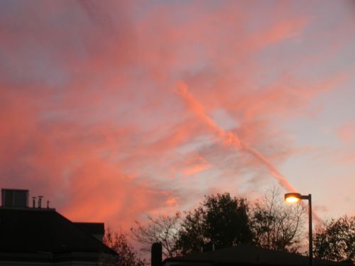 Sunset among streaming clouds #2